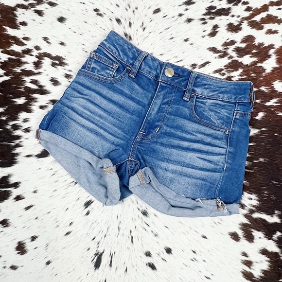 American Eagle Outfitters Pants - American Eagle Blue High Rise Shortie Jean 0